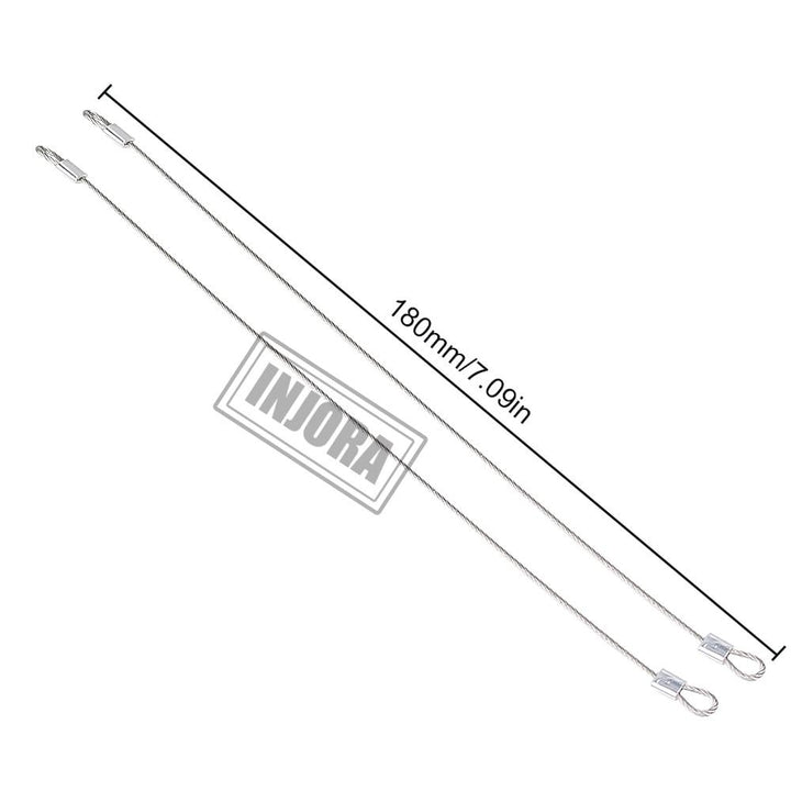 2pcs 180mm Modified Parts Steel Ropes for 1/10 RC Crawler