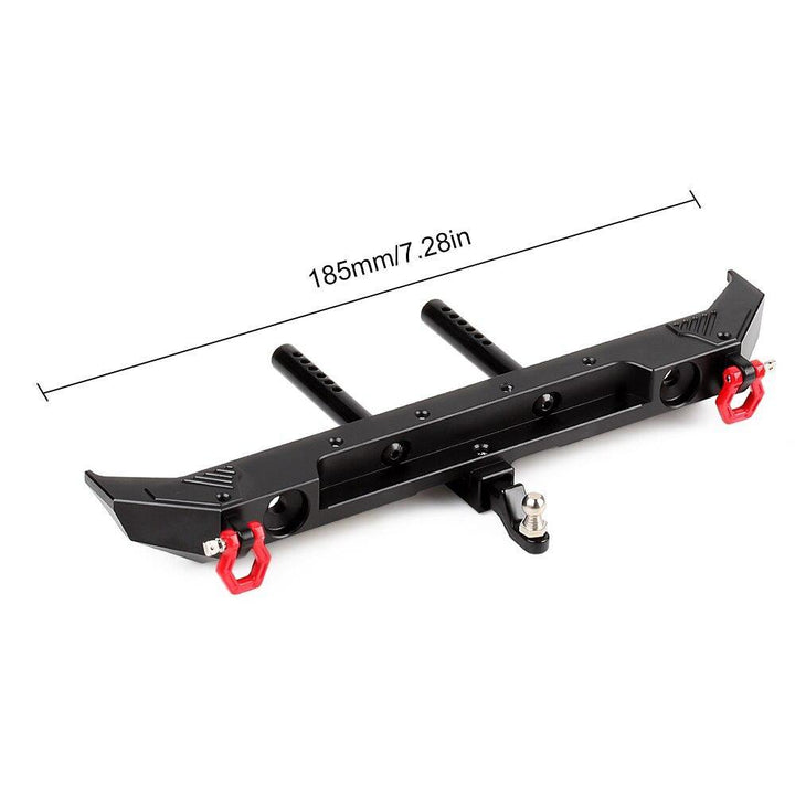 Metal Rear Bumper & Back Hitch Carrier Rack for SCX10 Jeep Wrangler - INJORA