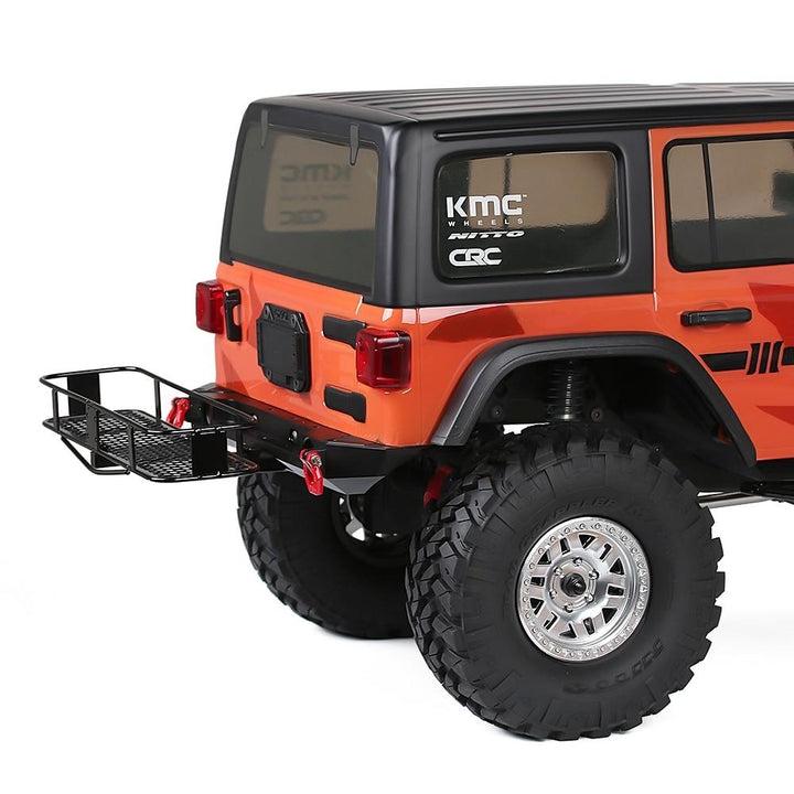 Metal Rear Bumper & Back Hitch Carrier Rack for SCX10 Jeep Wrangler - INJORA