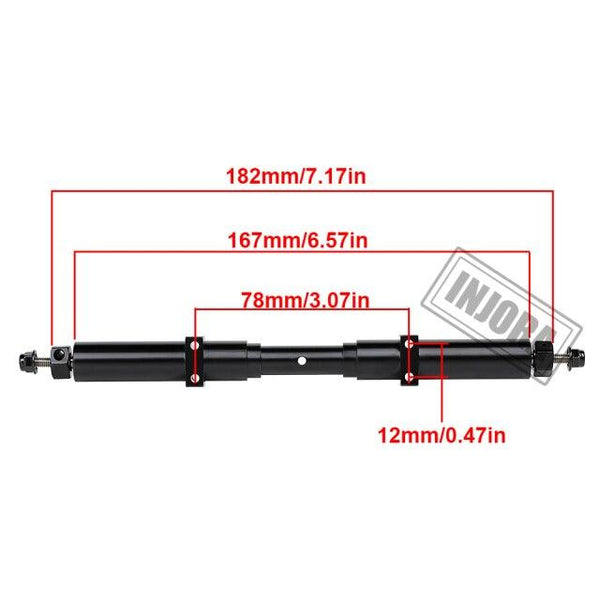 Metal RC Car Unpowered Rear Axle 133.5mm/155mm/182mm for Tamiya Tractor - INJORA