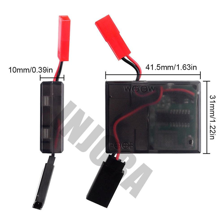 Wireless Remote Receiver Winch Controller Set for 1/10 RC Crawler - INJORA