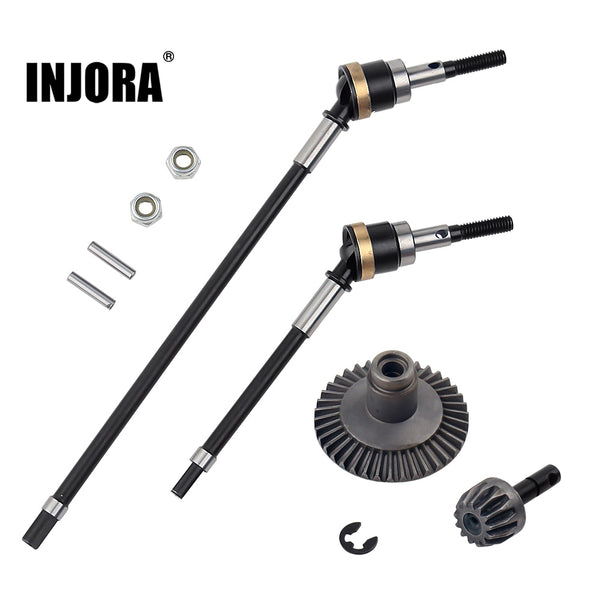 INJORA Metal Front Axle Dogbone Shaft Gear for Axial Wraith