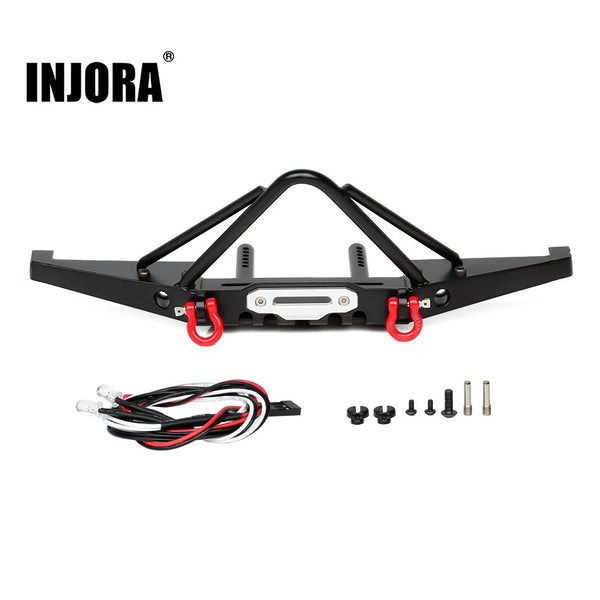 INJORA Metal Front Bumper for 1/10 Axial SCX10 II Jeep Cherokee