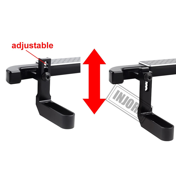 2PCS Black Metal Side Pedal Rock Sliders for Traxxas TRX-4