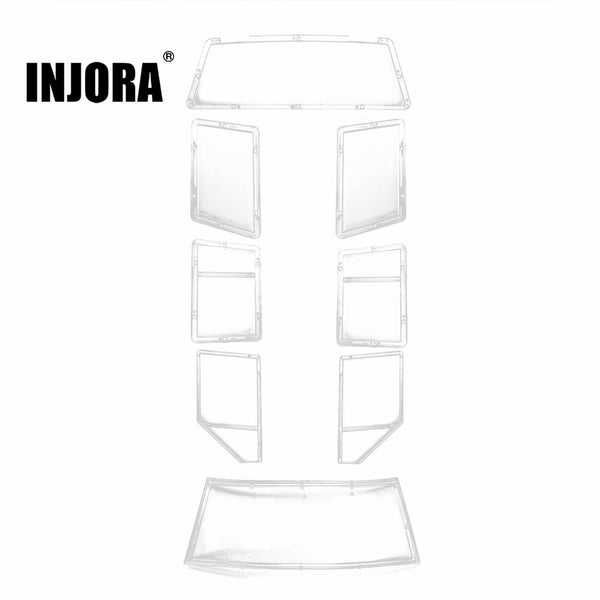 INJORA Car Windows Set for INJORA 313mm Wheelbase Cherokee Body