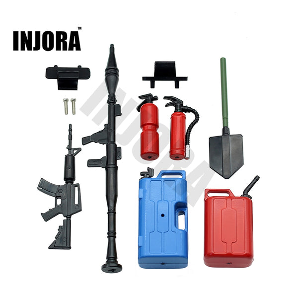INJORA Mini RC Car Decoration Tools Set Kit, 1/10 Scale Accessories for RC Crawler