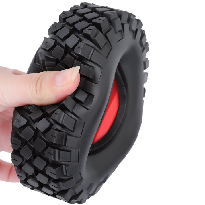 4PCS 1.9" 100-123mm Rubber Wheel Tires with Dual Stage TPE Foam