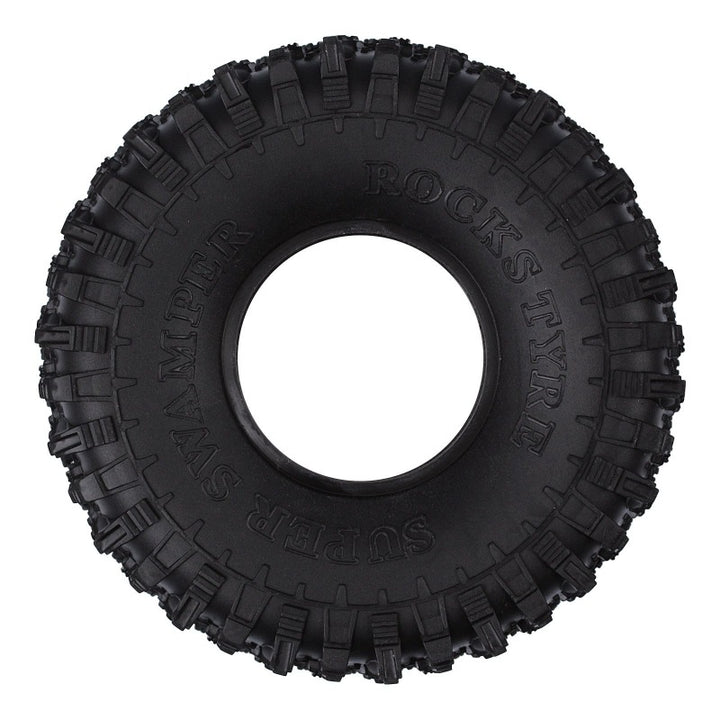 4PCS 1.9" 100-123mm Rubber Wheel Tires with Dual Stage TPE Foam