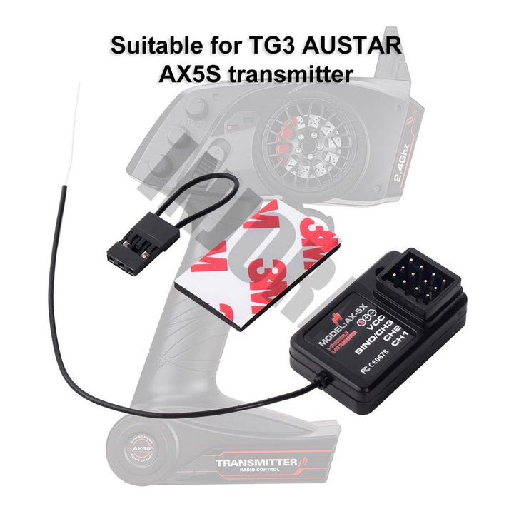 3CH 2.4GHz RC Car Boat Receiver for AUSTAR AX5S Transmitter