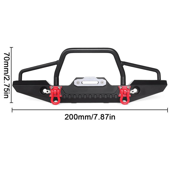 Metal Front Rear Bumper with LED Lights for Axial SCX10 II Jeep Cherokee