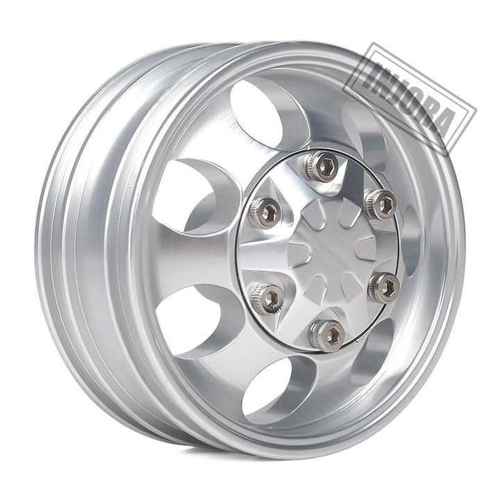 2PCS CNC Metal Front Rear Wheel Rims for 1/14 Tamiya Tractor