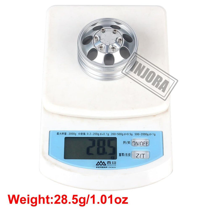 2PCS CNC Metal Front Rear Wheel Rims for 1/14 Tamiya Tractor