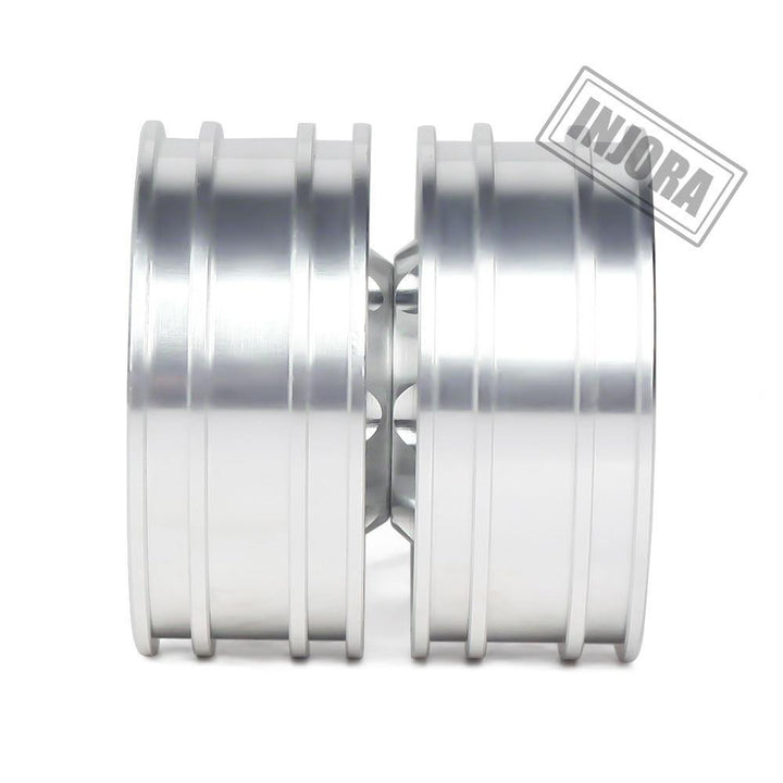 2PCS CNC Metal Front Rear Wheel Rims for 1/14 Tamiya Tractor