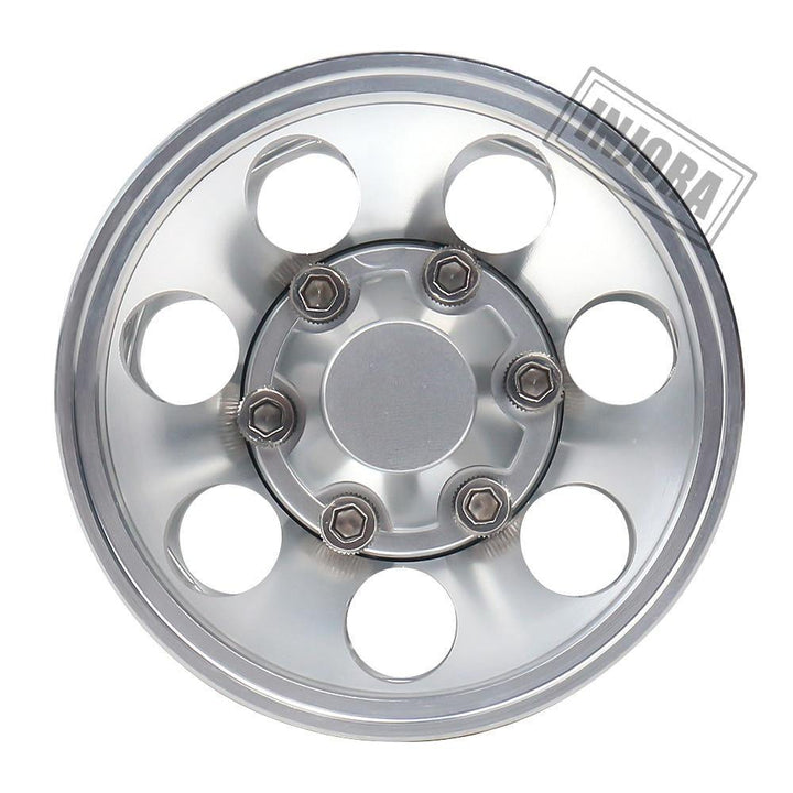 2PCS CNC Metal Front Rear Wheel Rims for 1/14 Tamiya Tractor