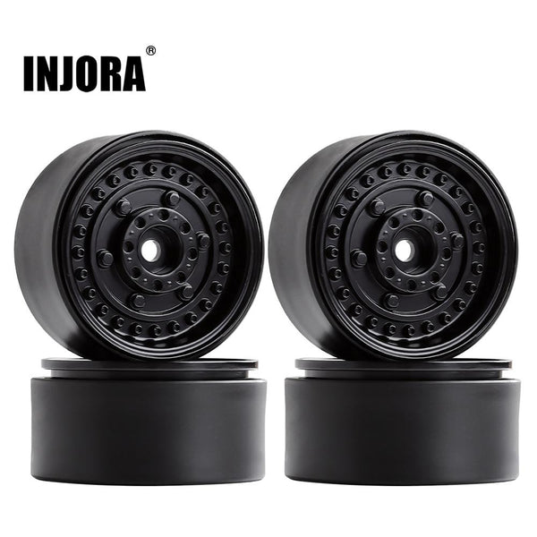 4PCS 1.9" Beadlock Wheel Rims for 1/10 Scale RC Rock Crawler, 116g/pcs