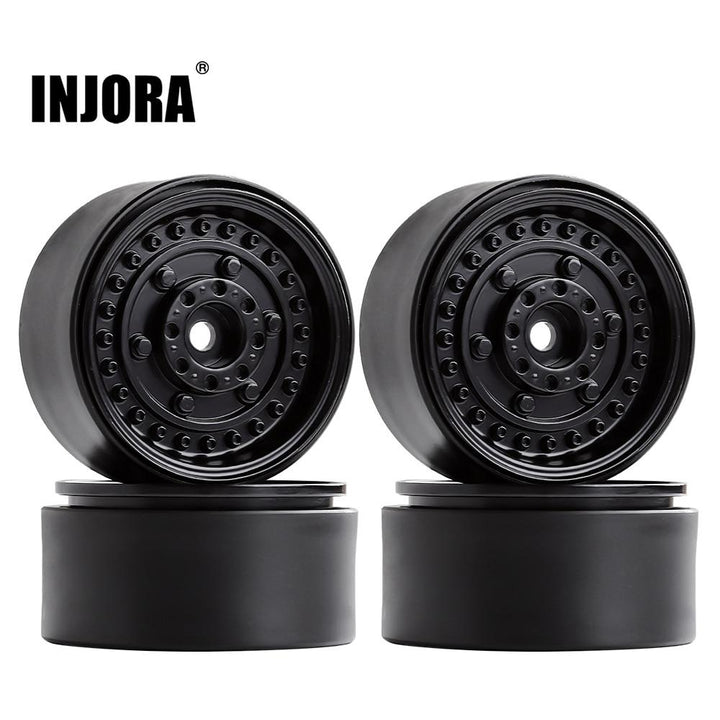 4PCS 1.9" Beadlock Wheel Rims for 1/10 Scale RC Rock Crawler, 116g/pcs