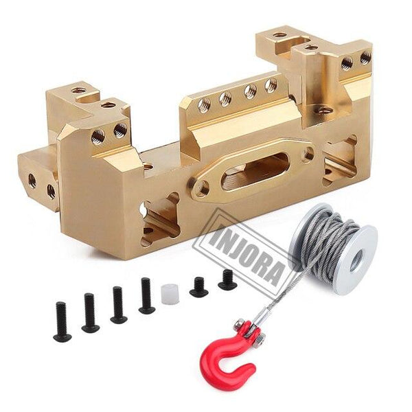 INJORA RC Pare-Chocs Métal Front Bumper avec LED Lumière pour 1 INJORA RC Pare-Chocs Métal Front Bumper avec LED Lumière pour 1