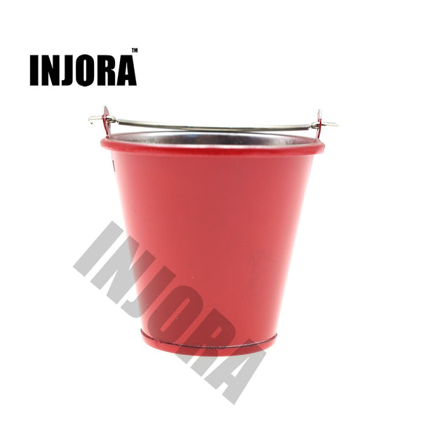 INJORA Mini Red Bucket / Pail Tools Model for 1/10 RC Crawler