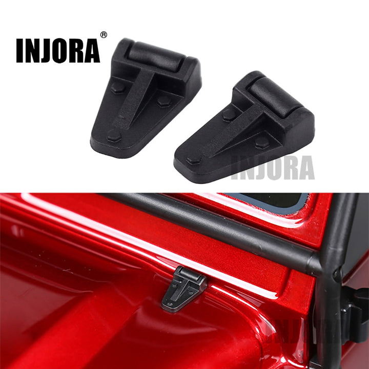 2PCS Black Plastic Engine Cover Hinge for Traxxas TRX-4