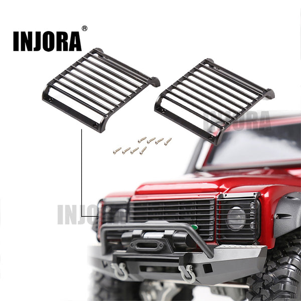 2PCS Metal Front Lamp Guards, Headlight Cover Grille for Traxxas TRX-4