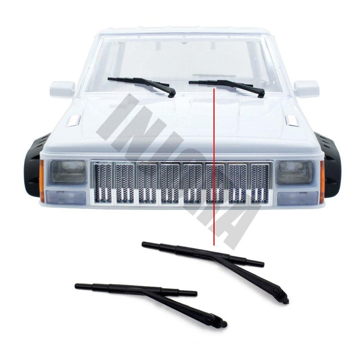 3PCS Black Rubber Wipers for 1/10 Axial SCX10 II Jeep Cherokee