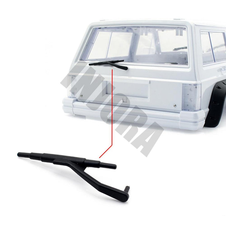 3PCS Black Rubber Wipers for 1/10 Axial SCX10 II Jeep Cherokee