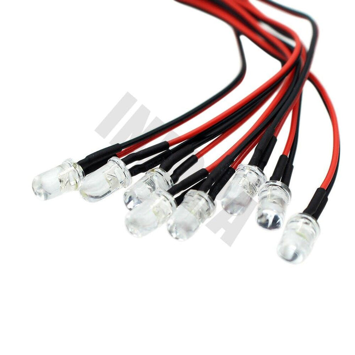 8PCS LED Lights with Controller Board for 1/10 RC Car (4 Red & 4 White)