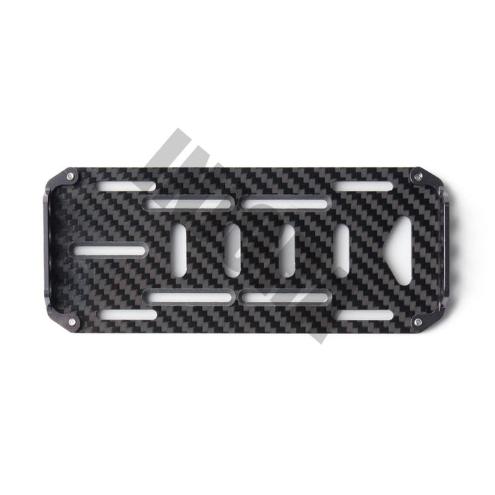 RC Car Carbon Fiber Battery Mounting Plate with Tie for 1/10 RC Crawler - INJORA