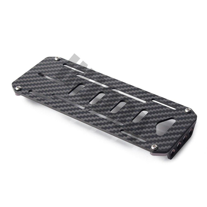 RC Car Carbon Fiber Battery Mounting Plate with Tie for 1/10 RC Crawler - INJORA