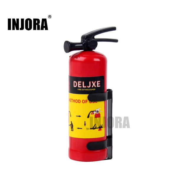 INJORA Mini Plastic Fire Extinguisher with Sticker, Scale Accessories for 1/10 RC Crawler