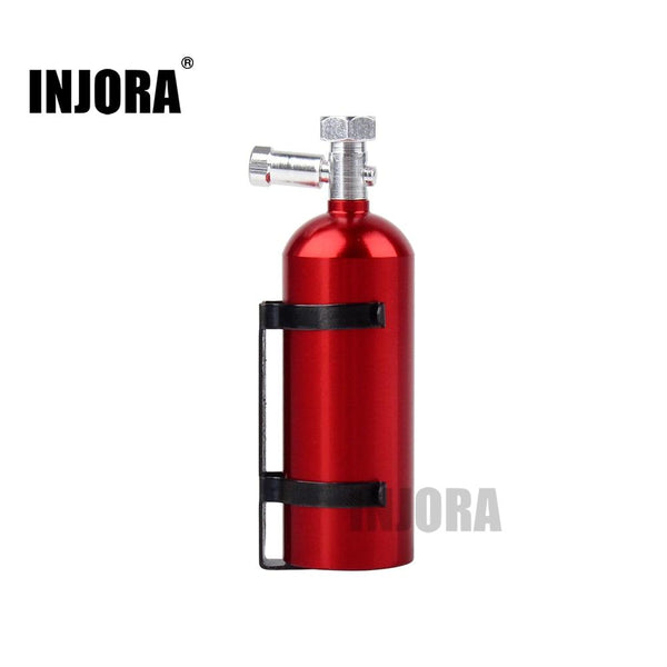 Mini Red Metal Fire extinguisher, 1/10 Scale Accessories for RC Crawler - INJORA