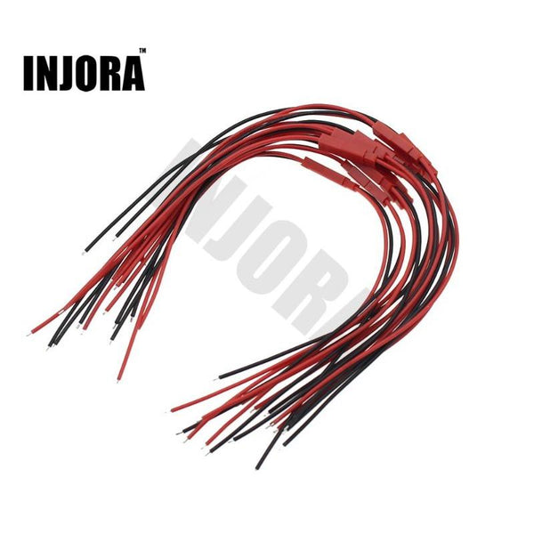 10 Pairs JST Connector Plug Black and Red