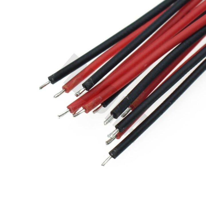 6 red wires and 6 black wires