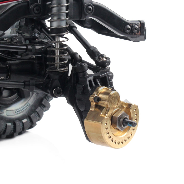 2PCS Brass Counterweight Balance Weight Portal Drive Housing for TRX-4 TRX-6