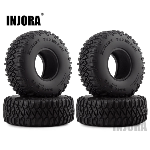 4PCS 1.55" 90*35mm Soft Rubber Wheel Tires for 1/10 RC Rock Crawler