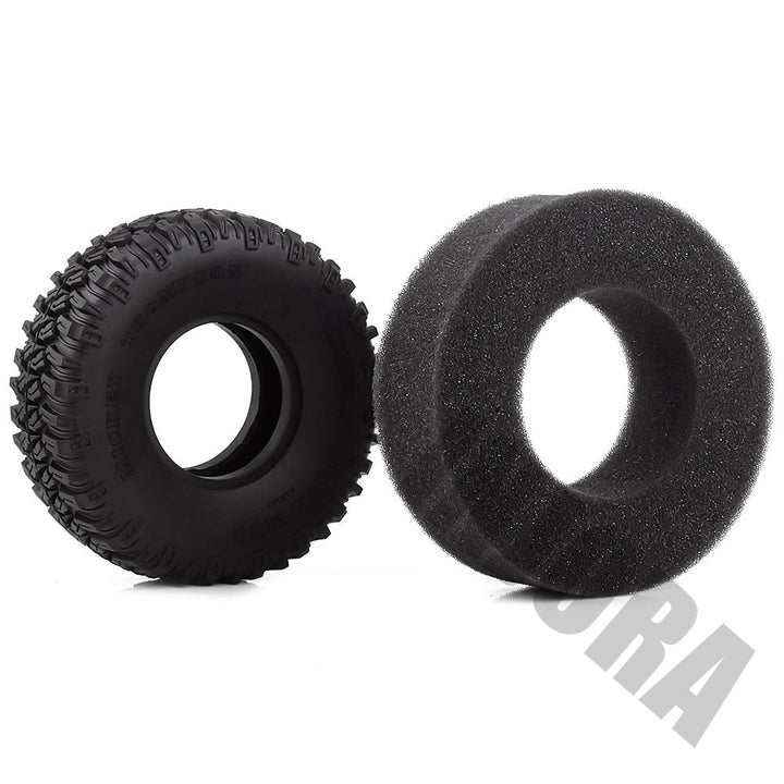 4PCS 1.55" 90*35mm Soft Rubber Wheel Tires for 1/10 RC Rock Crawler